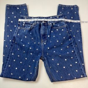 Ganni Women’s Studded Skinny Jeans Size 27 Blue